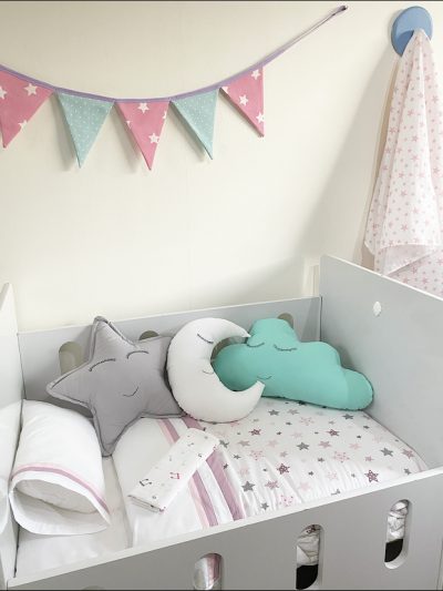 Set Estrellas Lilas reverso Rosado