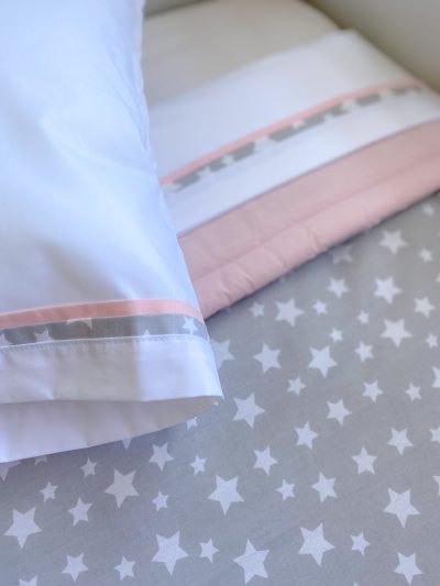 Set Gris Estrella Blanca reverso Rosado