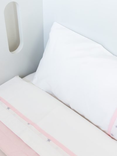 Set Blanco Estrella Gris reverso Rosado