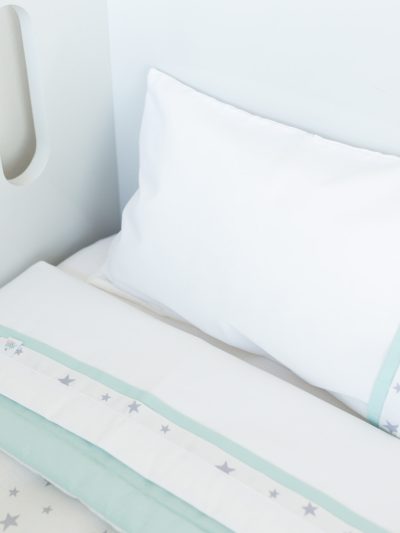 Set Blanco Estrella Gris reverso Menta Claro