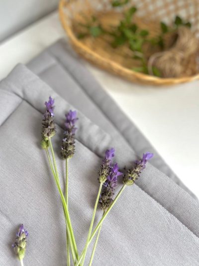 Set Para Cuna Lino Gris