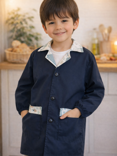 Delantal párvulos azul marino niño