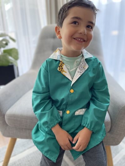 Delantal párvulos verde niño