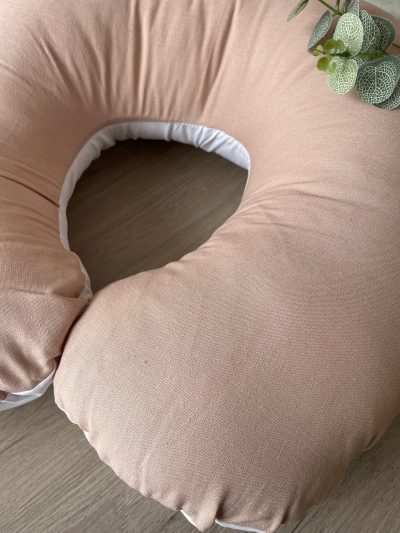 Cojín Lactancia Lino rosa viejo